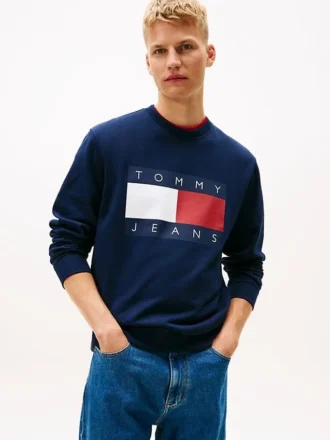 Sweat-shirt Tommy Jeans avec grand logo drapeau