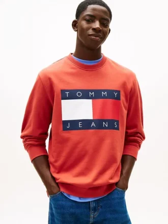Sweat-shirt Tommy Jeans avec grand logo drapeau