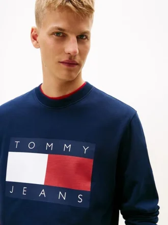 Sweat-shirt Tommy Jeans avec grand logo drapeau