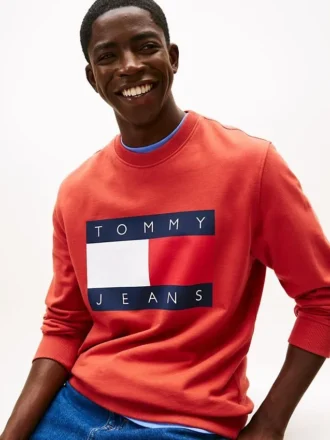 Sweat-shirt Tommy Jeans avec grand logo drapeau
