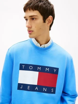 Sweat-shirt Tommy Jeans à grand logo drapeau