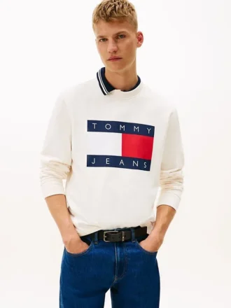 Sweat-shirt Tommy Jeans à grand logo drapeau