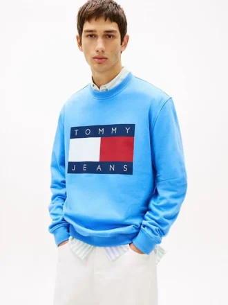 Sweat-shirt Tommy Jeans à grand logo drapeau