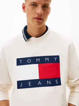 Sweat-shirt Tommy Jeans à grand logo drapeau