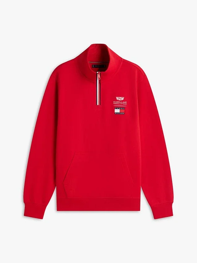 Sweat-shirt Tommy x Cadillac F1® Team à fermeture éclair quart de longueur Sweat-shirt Tommy x Cadillac F1® Team à fermeture éclair quart de longueur