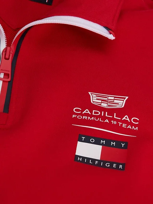 Sweat-shirt Tommy x Cadillac F1® Team à fermeture éclair quart de longueur Sweat-shirt Tommy x Cadillac F1® Team à fermeture éclair quart de longueur