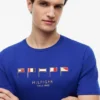 T-shirt avec drapeau nautique brodé T-shirt avec drapeau nautique brodé