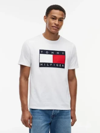 T-shirt avec grand logo drapeau