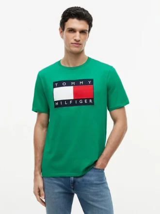 T-shirt avec grand logo drapeau