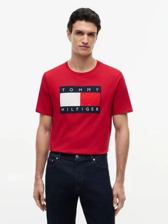 T-shirt avec grand logo drapeau
