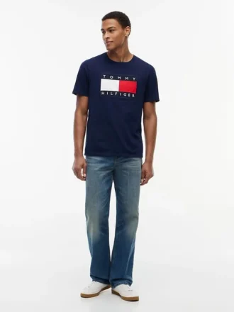 T-shirt avec grand logo drapeau