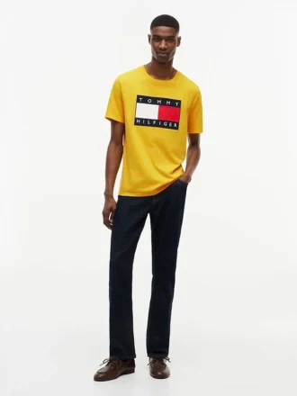 T-shirt avec grand logo drapeau