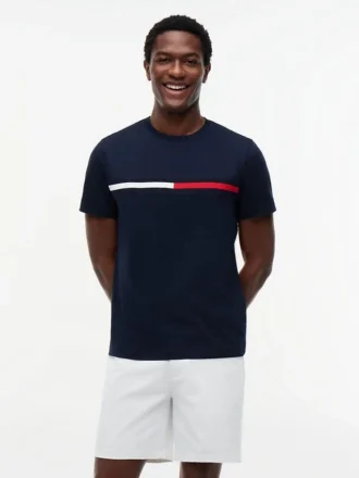 T-shirt avec logo drapeau brodé