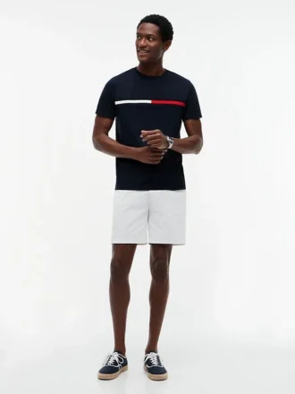 T-shirt avec logo drapeau brodé