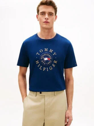 T-shirt avec logo drapeau circulaire