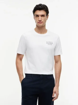 T-shirt avec logo drapeau ondulé dans le dos