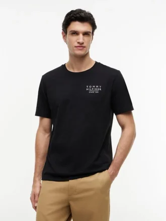 T-shirt avec logo drapeau ondulé dans le dos