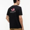 T-shirt avec logo drapeau ondulé dans le dos T-shirt avec logo drapeau ondulé dans le dos