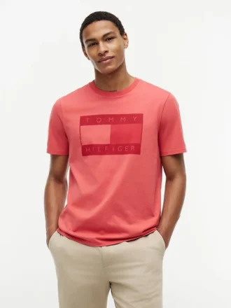T-shirt avec logo drapeau ton sur ton