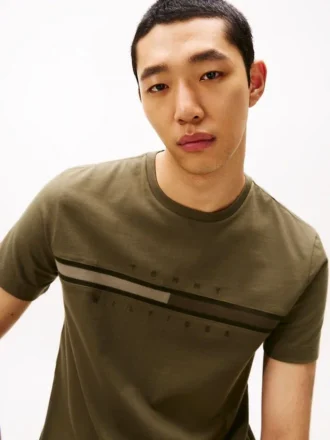 T-shirt avec logo drapeau ton sur ton