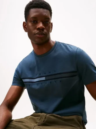 T-shirt avec logo drapeau ton sur ton