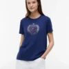 T-shirt avec logo feuille de laurier estampé T-shirt avec logo feuille de laurier estampé