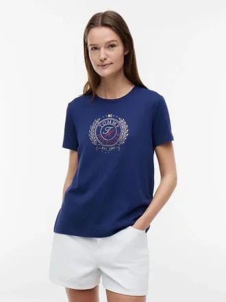 T-shirt avec logo feuille de laurier estampé