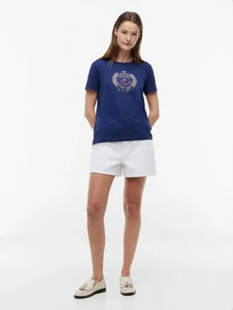 T-shirt avec logo feuille de laurier estampé