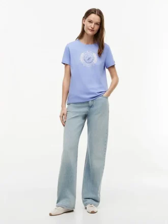 T-shirt avec logo feuille de laurier estampé