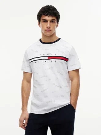 T-shirt avec logo Signature Flag Stripe