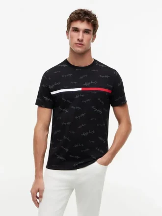 T-shirt avec logo Signature Flag Stripe