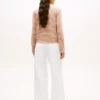 T-shirt cardigan en coton interlock rayé T-shirt cardigan en coton interlock rayé