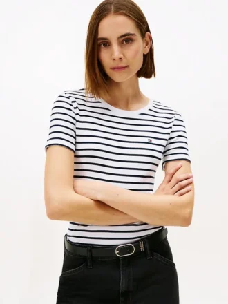 T-shirt à col rond rayé Favorite