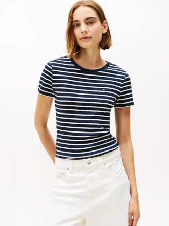 T-shirt à col rond rayé Favorite