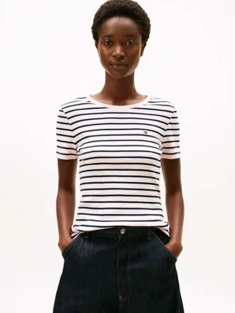 T-shirt à col rond rayé Favorite