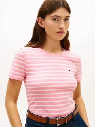 T-shirt à col rond rayé Favorite
