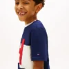 T-shirt color block pour enfant avec logo nautique H