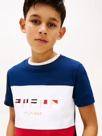 T-shirt coloré à logo multibannières pour enfant T-shirt coloré à logo multibannières pour enfant