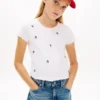 T-shirt côtelé avec étoiles brodées pour enfants