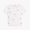 T-shirt côtelé avec étoiles brodées pour enfants