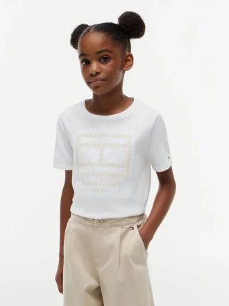 T-shirt à drapeau floral pour enfants