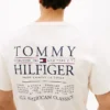 T-shirt en coton flammé avec logo au dos T-shirt en coton flammé avec logo au dos