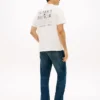 T-shirt en coton flammé avec logo au dos T-shirt en coton flammé avec logo au dos