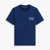 T-shirt en coton flammé avec logo au dos