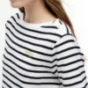 T-shirt en coton interlock à boutons dorés T-shirt en coton interlock à boutons dorés