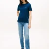 T-shirt en coton interlock à boutons dorés T-shirt en coton interlock à boutons dorés