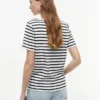 T-shirt en coton interlock à boutons dorés T-shirt en coton interlock à boutons dorés