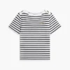 T-shirt en coton interlock à boutons dorés T-shirt en coton interlock à boutons dorés