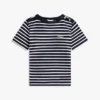 T-shirt en coton interlock à boutons dorés