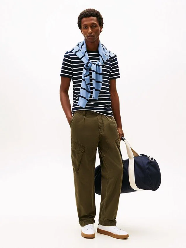 T-shirt en coton stretch à rayures extra-slim T-shirt en coton stretch à rayures extra-slim